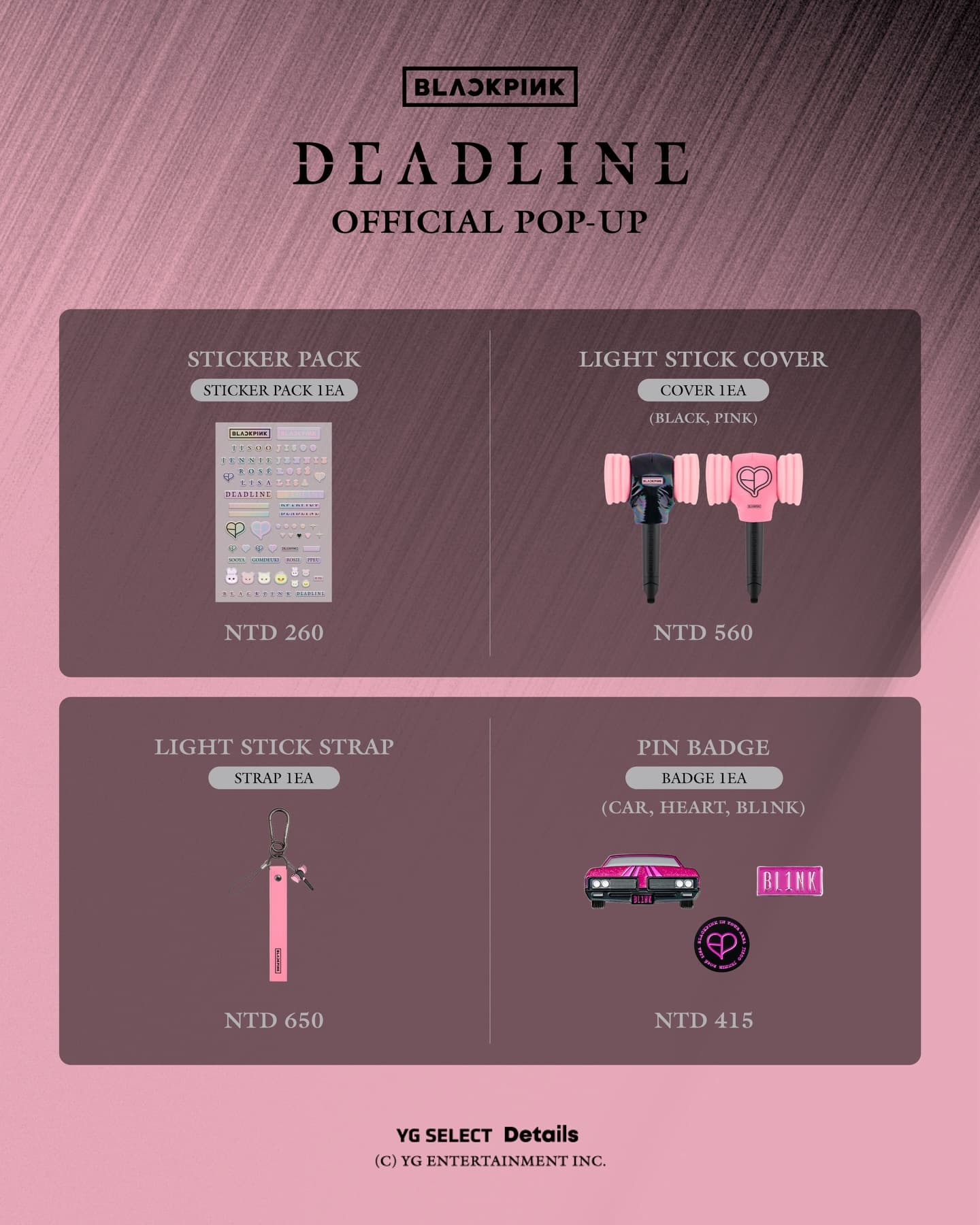 BLACKPINK DEADLINE OFFICIAL POP-UP IN TAIPEI & KAOHSIUNG - 圖片 10