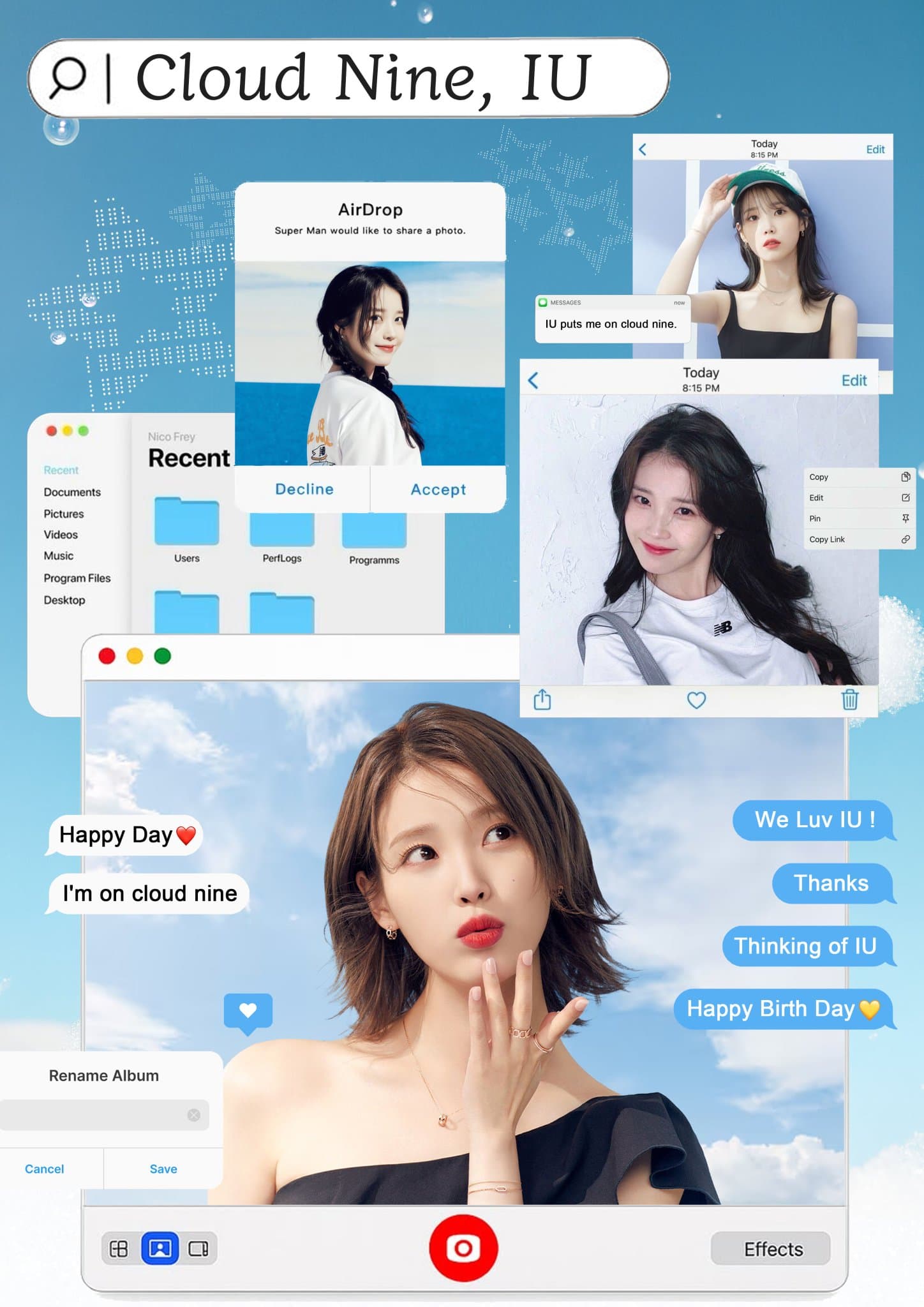 Cloud Nine, IU — IU Birthday Cafe (Busan note_344)
