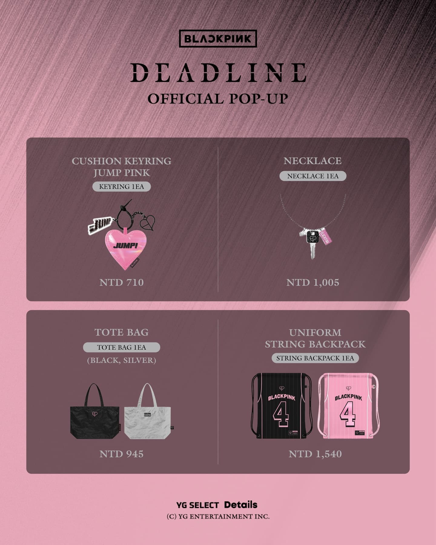 BLACKPINK DEADLINE OFFICIAL POP-UP IN TAIPEI & KAOHSIUNG - 圖片 11