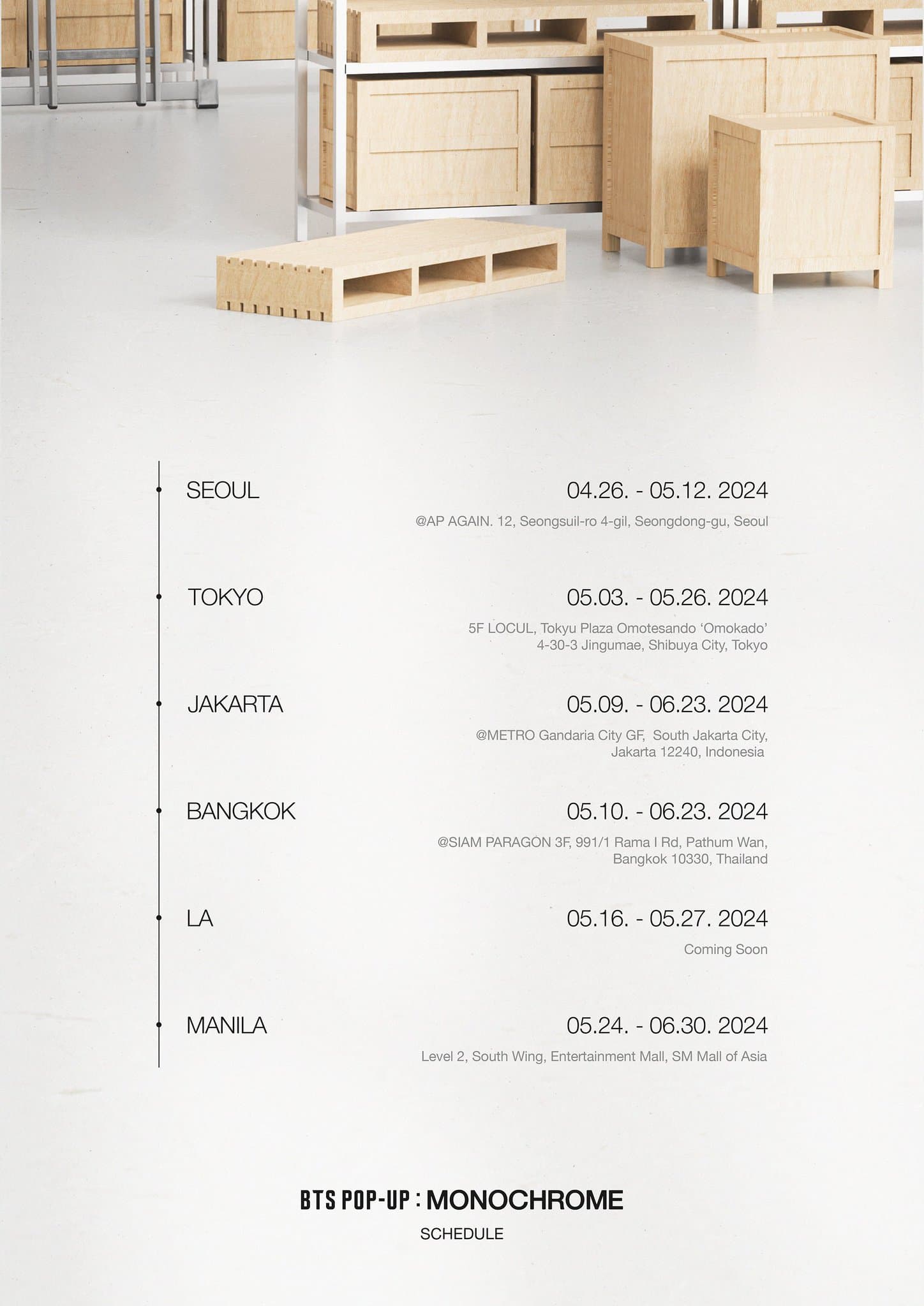 BTS POP-UP: MONOCHROME IN MANILA