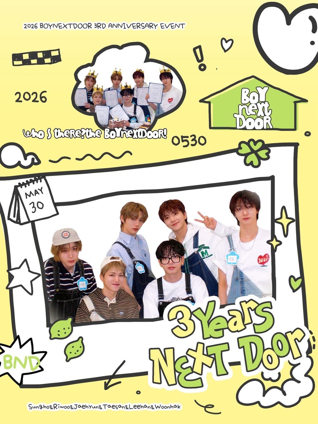 3 YEARS NEXT DOOR - BOYNEXTDOOR 3rd Anniversary Cafe Event in Taipei