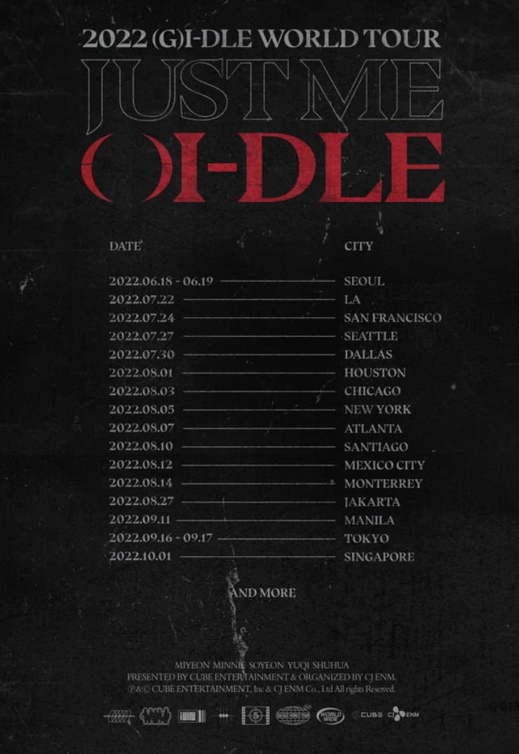 2022 (G)I-DLE World Tour 'Just Me ()I-DLE'