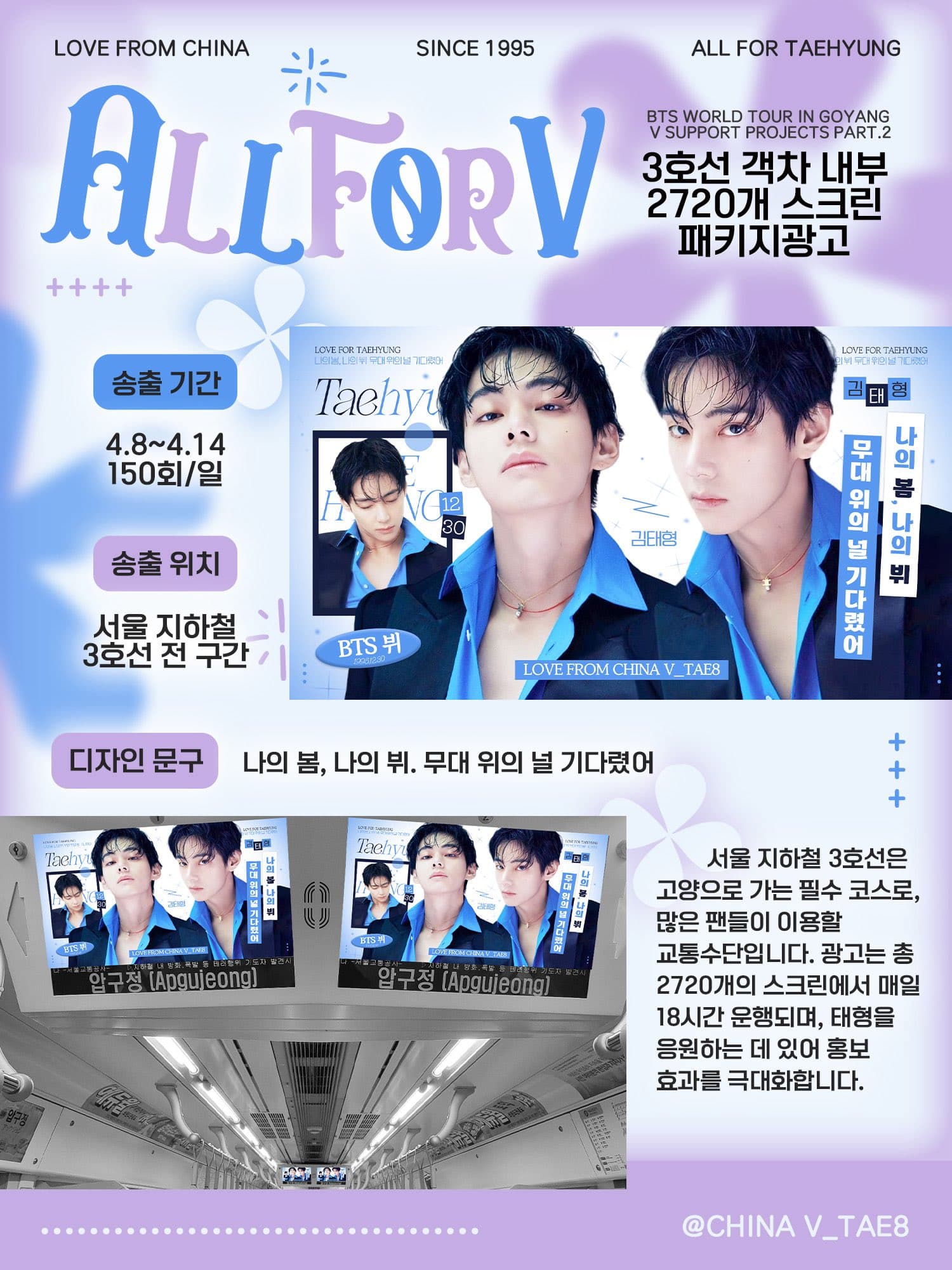 BTS V 世界巡演應援廣告（大話站） - 圖片 3