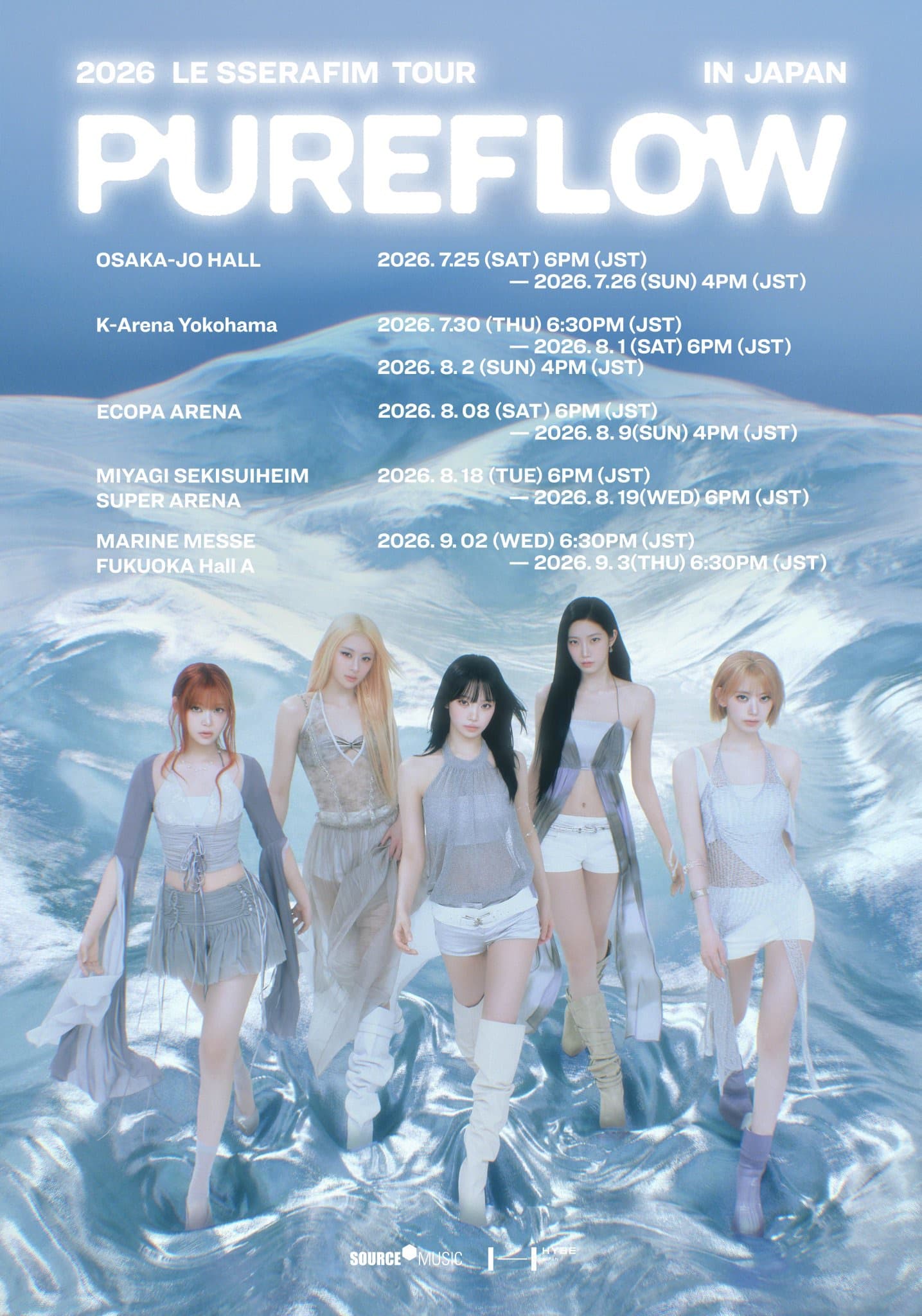LE SSERAFIM TOUR ‘PUREFLOW’ IN SHIZUOKA