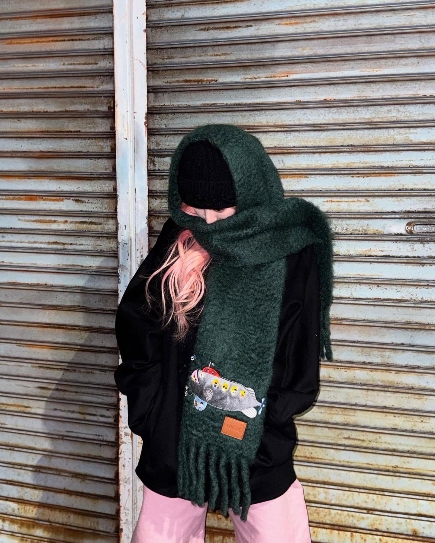 Giselle 綠色圍巾 - 圖片 5