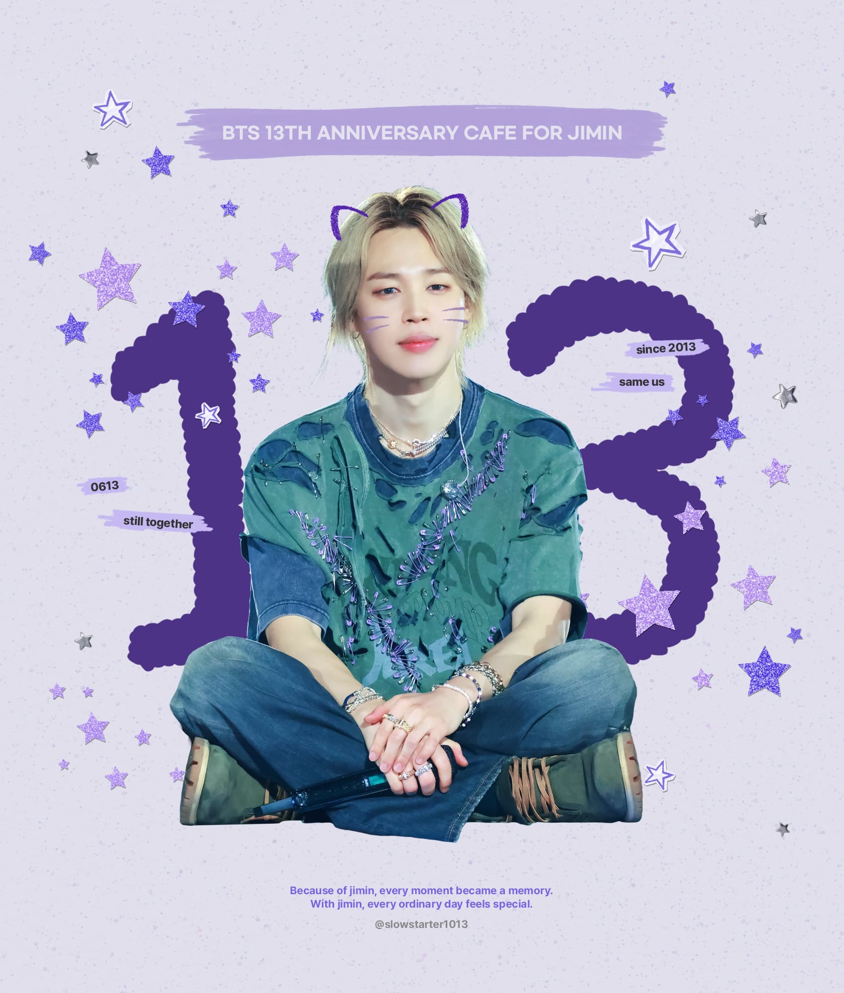 BTS 13TH ANNIVERSARY CAFE FOR JIMIN — 영커피 거제레이카운티점