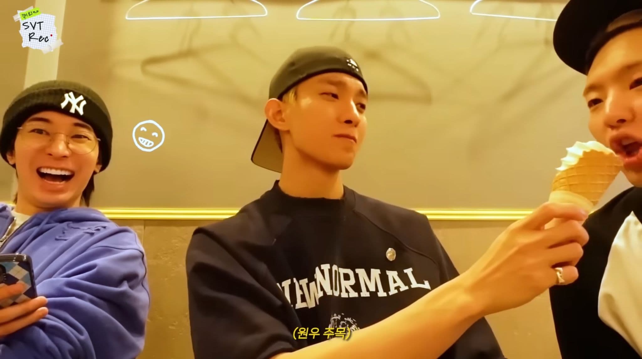 HOSHI WONWOO DK SEUNGKWAN 吃甜點