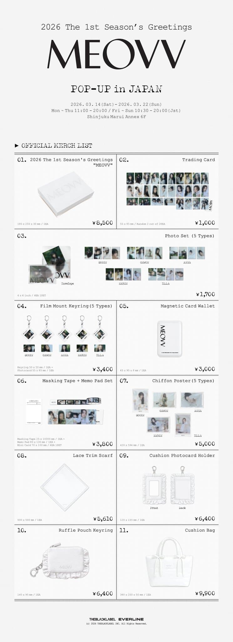 MEOVV The 1st Season's Greetings POP-UP STORE in JAPAN
