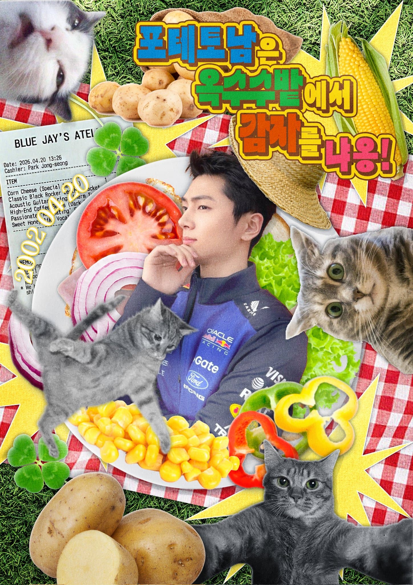 감자맨이 옥수수밭에서 감자를 냐옹 — 2026 JAY Birthday Cafe