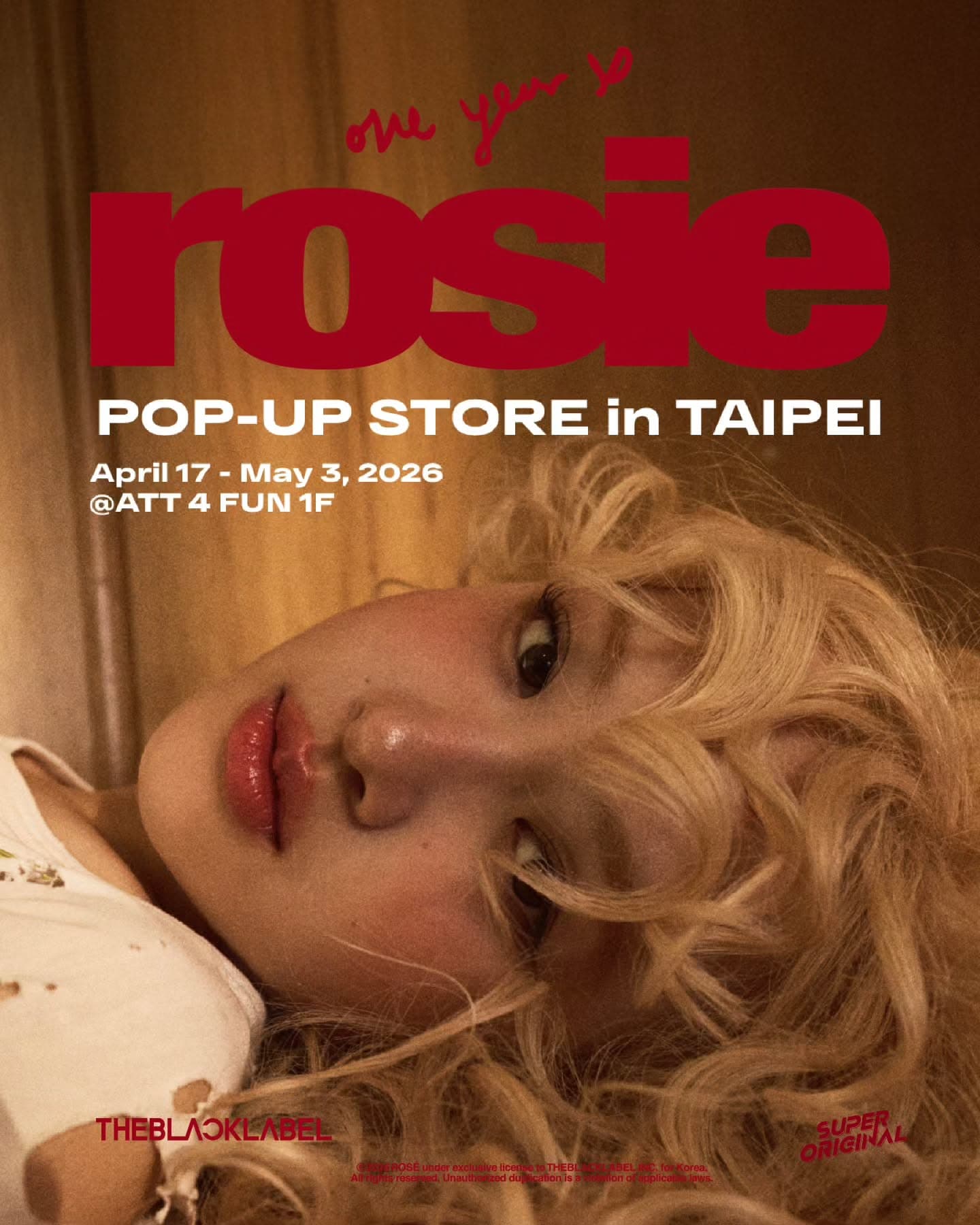 ROSÉ POP-UP in TAIPEI 'one year of rosie'