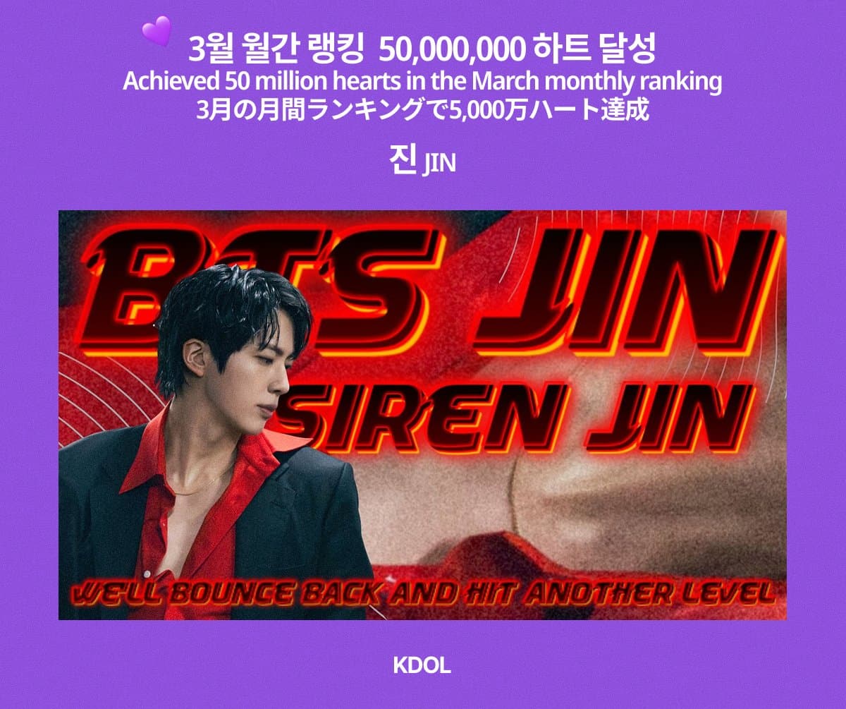 BTS Jin 月刊排名應援廣告（合井站） - 圖片 3