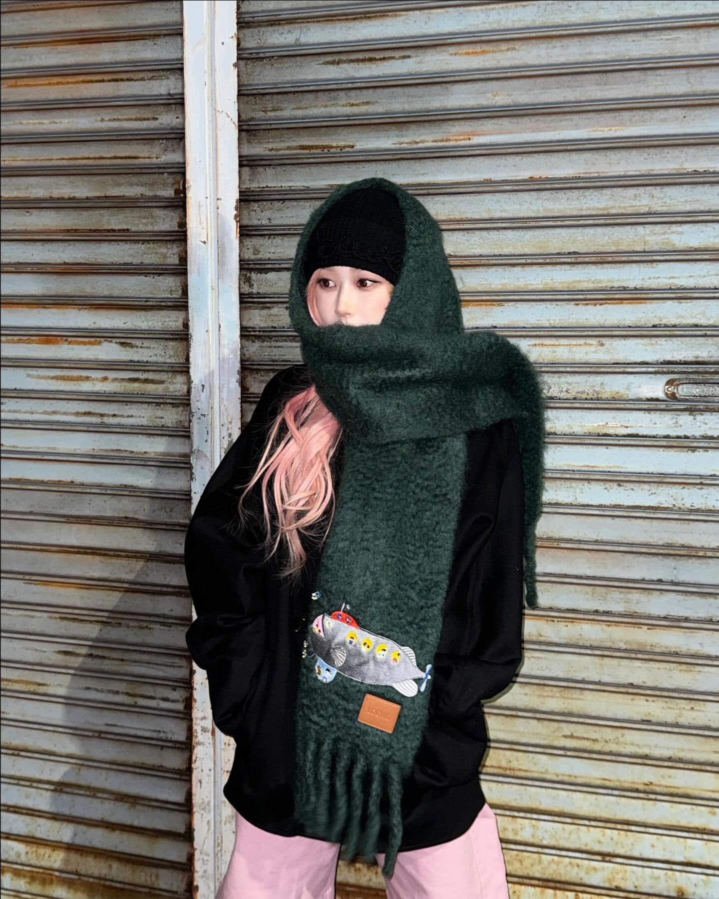 Giselle 綠色圍巾 - 圖片 2