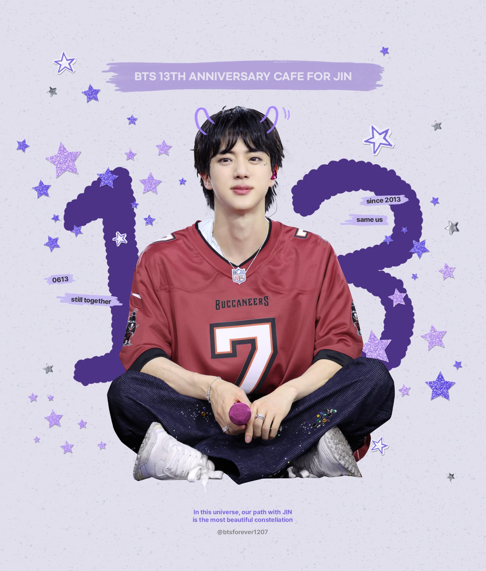 BTS 13TH ANNIVERSARY CAFE FOR JIN — 영커피 거제레이카운티점