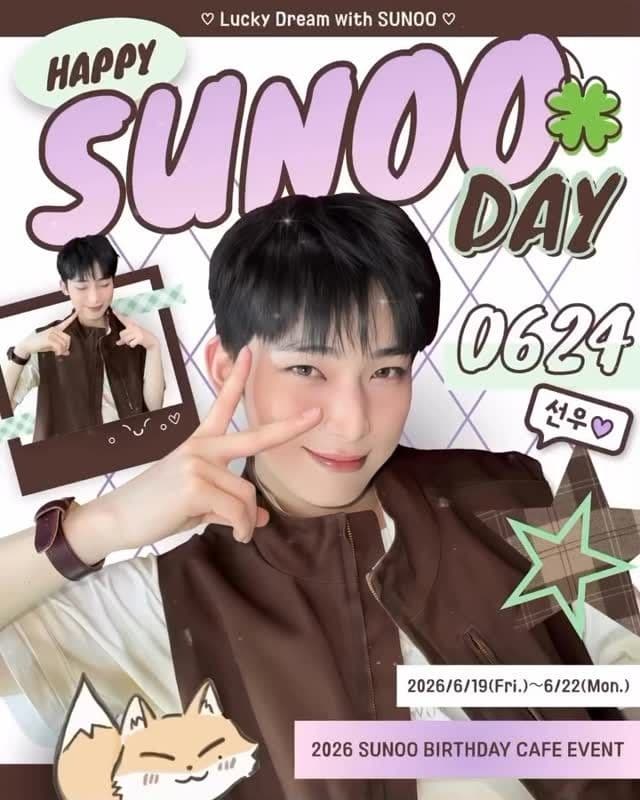 2026 SUNOO Birthday Cafe Event in Taichung 金善禹台中生咖